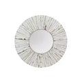 Distressed Modern Farmhouse Wood Wall Mirror White - StyleCraft: Antiqued Glass, Fir & MDF Frame