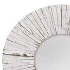 Specchio da parete in legno stile rustico moderno invecchiato bianco - StyleCraft: vetro anticato, cornice in abete e MDF