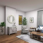 Specchio da Parete Rustico in Legno per Mare con Corde Intrecciate Bianco - Olivia & May: Decorazione Nautica da Spiaggia, Nessun Assemblaggio Richiesto