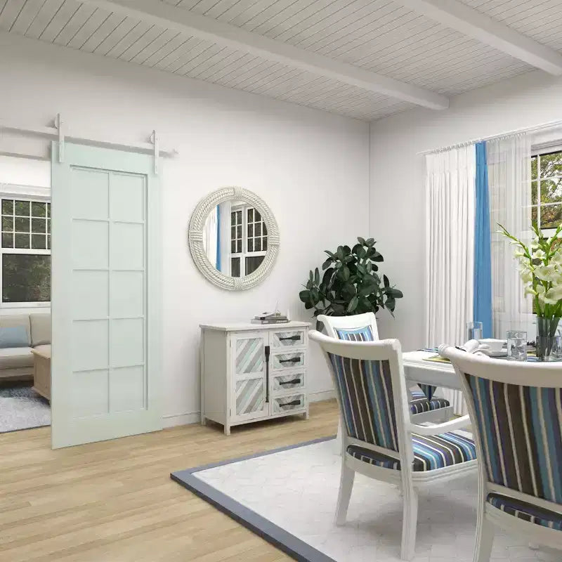 Specchio da Parete Rustico in Legno per Mare con Corde Intrecciate Bianco - Olivia & May: Decorazione Nautica da Spiaggia, Nessun Assemblaggio Richiesto