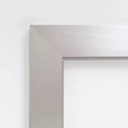 Specchio da parete per bagno in legno non smussato 30" x 30" argento sterling spazzolato - Amanti Art