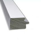 Specchio da parete stretto Eva bianco argento non smussato 21" x 27" - Amanti Art: rettangolare moderno, include hardware di montaggio