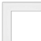 Amanti Art 22"x28" Specchio da parete non smussato per bagno Vanity White Narrow: cornice in polistirene, include hardware per il montaggio