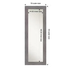 Specchio a figura intera Amanti Art 20" x 54" con cornice in polistirene, non smussato, a righe verticali, grigio, da appendere alla porta: rettangolare, moderno