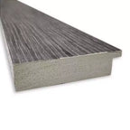 Specchio a figura intera Amanti Art 20" x 54" con cornice in polistirene, non smussato, a righe verticali, grigio, da appendere alla porta: rettangolare, moderno
