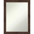 21" x 27" Non-Beveled Wildwood Brown Narrow Wall Mirror - Amanti Art
