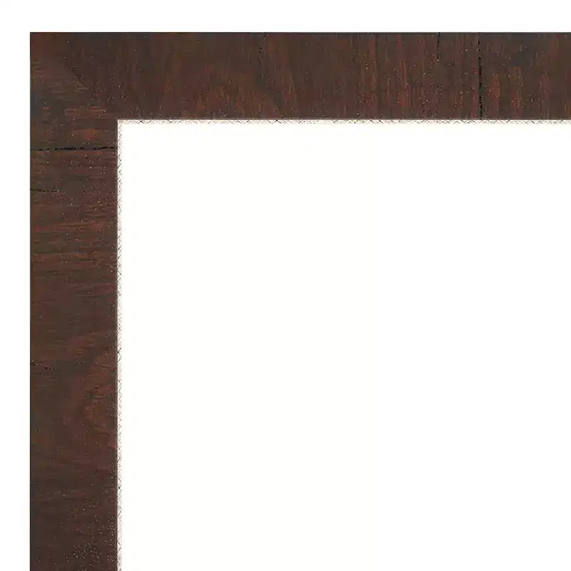 Specchio da Parete Stretto Wildwood Marrone Non Smussato 21" x 27" - Amanti Art