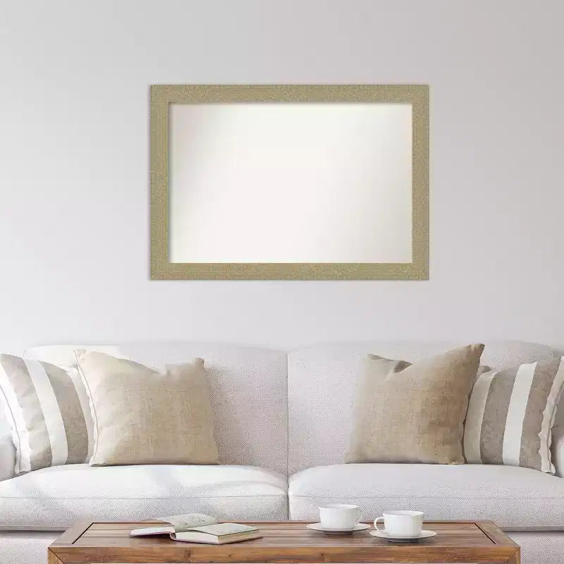 Specchio da parete dorato a mosaico non smussato da 40" x 28" - Amanti Art