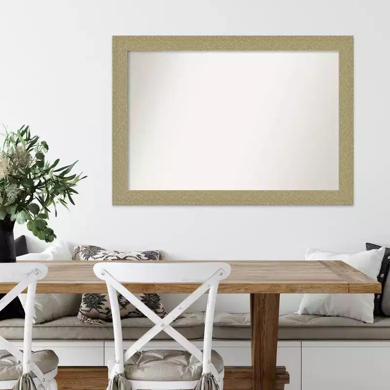 Specchio da parete dorato a mosaico non smussato da 40" x 28" - Amanti Art