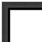 Specchio da Parete per Bagno 31"x31" Senza Bisello Tuxedo Black - Amanti Art: Quadrato Moderno, Cornice in Polistirene