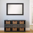 Specchio da parete rustico con doghe color espresso da 42" x 30" per mobiletto bagno - Amanti Art: hardware di montaggio incluso