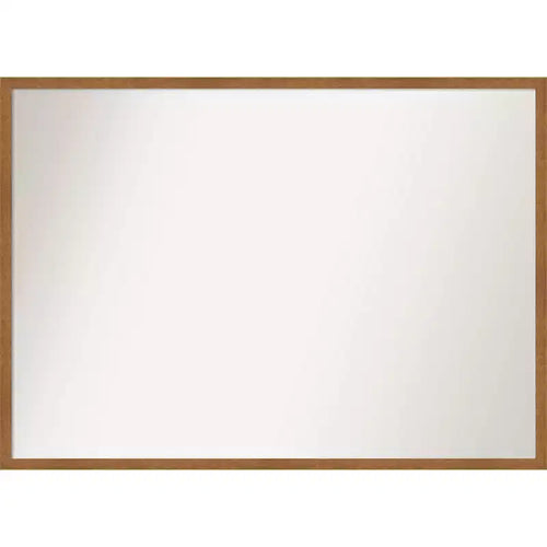 39" x 28" Non-Beveled Carlisle Blonde Narrow Wood Wall Mirror - Amanti Art