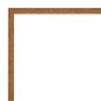 Specchio da parete stretto in legno biondo Carlisle non smussato 39" x 28" - Amanti Art