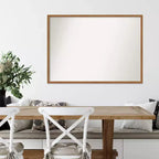 Specchio da parete stretto in legno biondo Carlisle non smussato 39" x 28" - Amanti Art