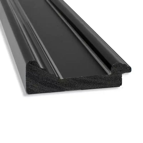 Specchio da parete nero 44" x 33" senza smusso - Amanti Art: rettangolare moderno, cornice in polistirene, include hardware di montaggio
