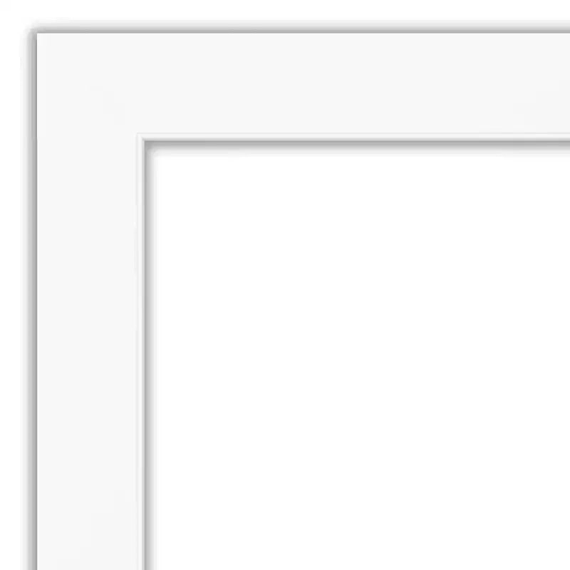Specchio intero da appoggio da 30" x 66" bianco non smussato per armadio - Amanti Art