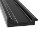 Amanti Art 44"x33" Specchio da parete non smussato nero per bagno Ridge: Rettangolare moderno, include hardware di montaggio
