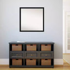 Specchio da parete stretto nero Avon non smussato 28" x 28" - Amanti Art