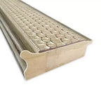 Specchio da parete Amanti Art 44"x33" Trellis in legno argentato non smussato: design moderno, hardware di montaggio incluso