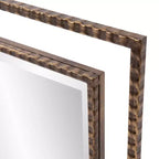Howard Elliott Specchio da parete e d'accento con cornice in metallo Gavin 33"x23": Rettangolare in ferro, Nessun assemblaggio, Arredamento moderno