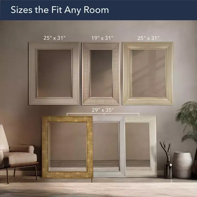 Head West 18"x24" Specchio da Parete e Bagno Elegante in Nichel Spazzolato Pave