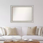 Specchio da parete argento per salone 43" x 32" senza bordo smussato - Amanti Art
