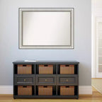 Specchio da parete argento per salone 43" x 32" senza bordo smussato - Amanti Art