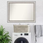 Specchio da parete argento per salone 43" x 32" senza bordo smussato - Amanti Art