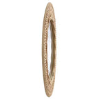 Specchio da parete con cornice in tessuto naturale Bamboo Breeze Marrone - StyleCraft