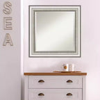 Specchio da Parete con Cornice per Salone Amanti Art Argento 25" x 25"