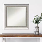 Specchio da Parete con Cornice per Salone Amanti Art Argento 25" x 25"