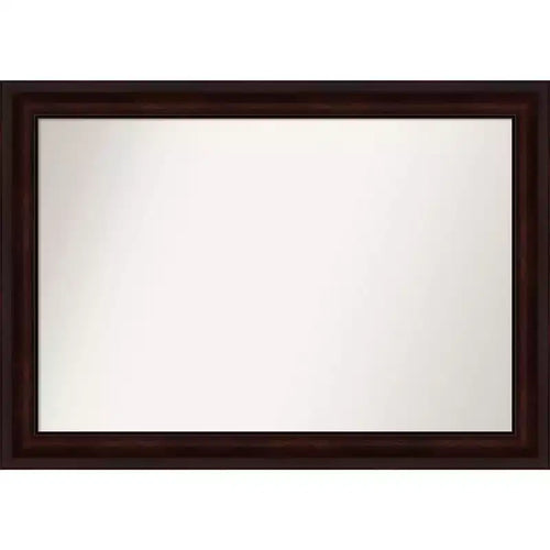 41" x 29" Non-Beveled Coffee Bean Brown Wall Mirror - Amanti Art