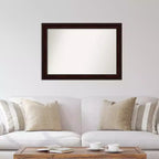 Specchio da Parete Non Smussato Marrone Chicco di Caffè 41" x 29" - Amanti Art