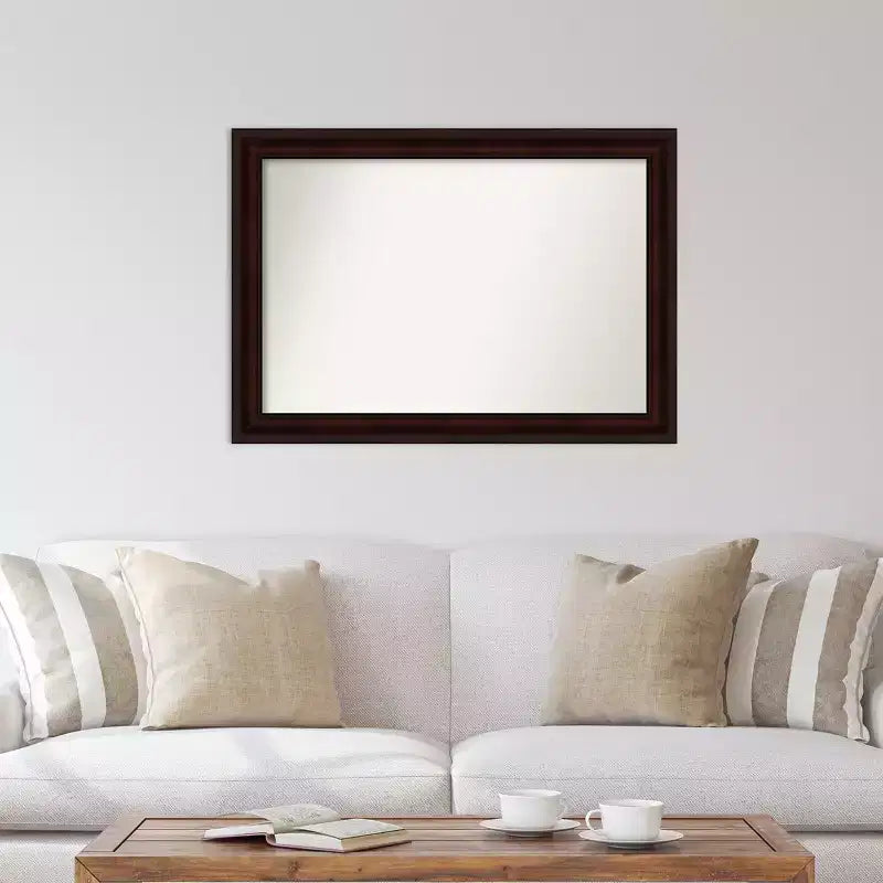 Specchio da Parete Non Smussato Marrone Chicco di Caffè 41" x 29" - Amanti Art