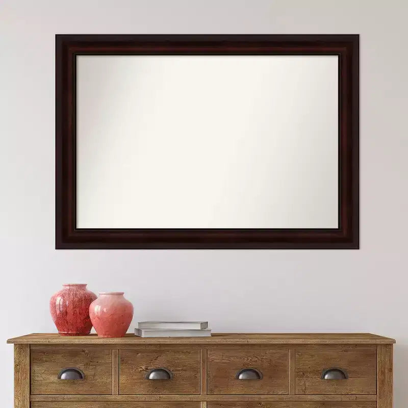 Specchio da Parete Non Smussato Marrone Chicco di Caffè 41" x 29" - Amanti Art