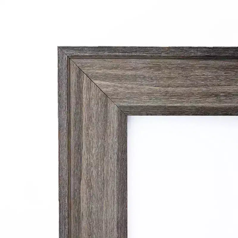 33" x 27" Specchio da Parete non Smussato per Bagno in Legno di Fienile Rustico Marrone - Amanti Art