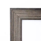 33" x 27" Specchio da Parete non Smussato per Bagno in Legno di Fienile Rustico Marrone - Amanti Art