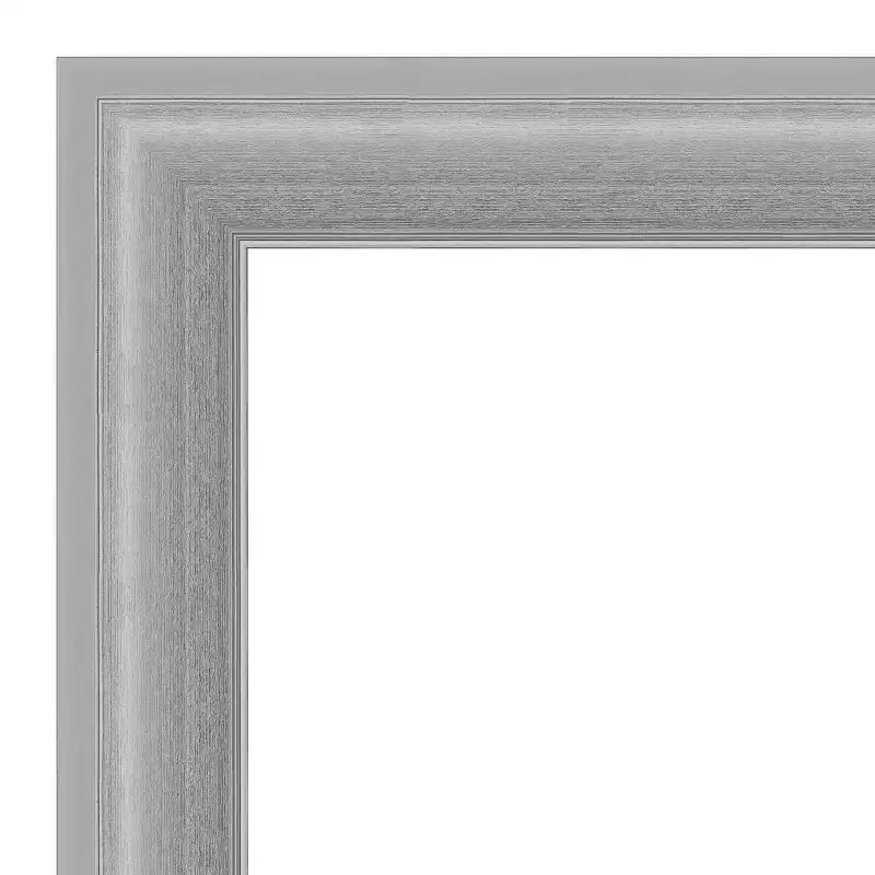 Specchio da parete stretto per bagno Amanti Art, 58 x 73 cm, non smussato, con picco, nichel lucido - include accessori per il montaggio