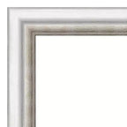 Specchio da parete per bagno Amanti Art, 43" x 32", colore argento, senza smussatura: rettangolare moderno, cornice in polistirolo, montaggio a parete