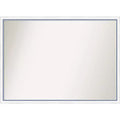 40"x29" Non-Beveled Morgan Wood Bathroom Wall Mirror White/Blue - Amanti Art: Includes Mounting Hardware, Wood Frame
