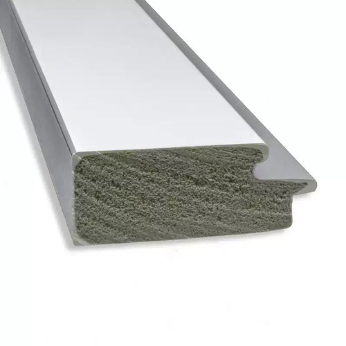 Specchio da parete Amanti Art 34"x28" Eva White Silver non smussato - Cornice rettangolare moderna in polistirene, hardware di montaggio incluso