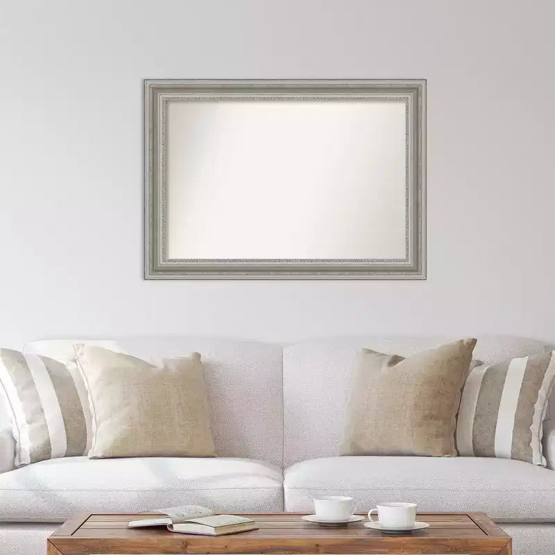 Specchio da Parete Parlor Non Smussato 42" x 30" color Argento - Amanti Art