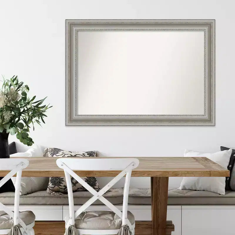 Specchio da Parete Parlor Non Smussato 42" x 30" color Argento - Amanti Art