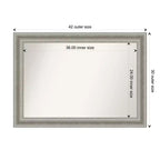 Specchio da Parete Parlor Non Smussato 42" x 30" color Argento - Amanti Art