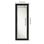 Specchio da porta a figura intera 51 x 137 cm non bisellato Eva Black Silver - Amanti Art: da appendere alla porta