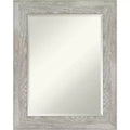 24" x 30" Dove Framed Wall Mirror Graywash - Amanti Art: Modern Rectangle Beveled, Polystyrene Frame, Wall Mount
