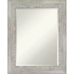 24" x 30" Dove Framed Wall Mirror Graywash - Amanti Art: Modern Rectangle Beveled, Polystyrene Frame, Wall Mount