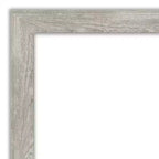 Specchio da parete incorniciato Dove 24" x 30" color grigio chiaro - Amanti Art: rettangolare moderno bisellato, cornice in polistirolo, da parete