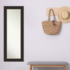 Specchio intero per porta 19" x 53" color bronzo senza smusso - Amanti Art: Cornice in polistirene, accessori di montaggio inclusi