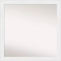 30" x 30" Non-Beveled Vanity White Narrow Bathroom Wall Mirror - Amanti Art: Includes Mounting Hardware, Wall Mount